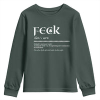 Funny Irish Pride Youth Sweatshirt Feck Definition Shamrocks St Patrick's Day