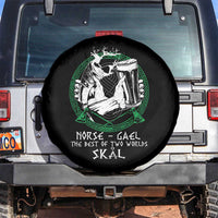 Funny Norse Gael The Best Of Two Worlds Skal Spare Tire Cover Irish Viking Beer
