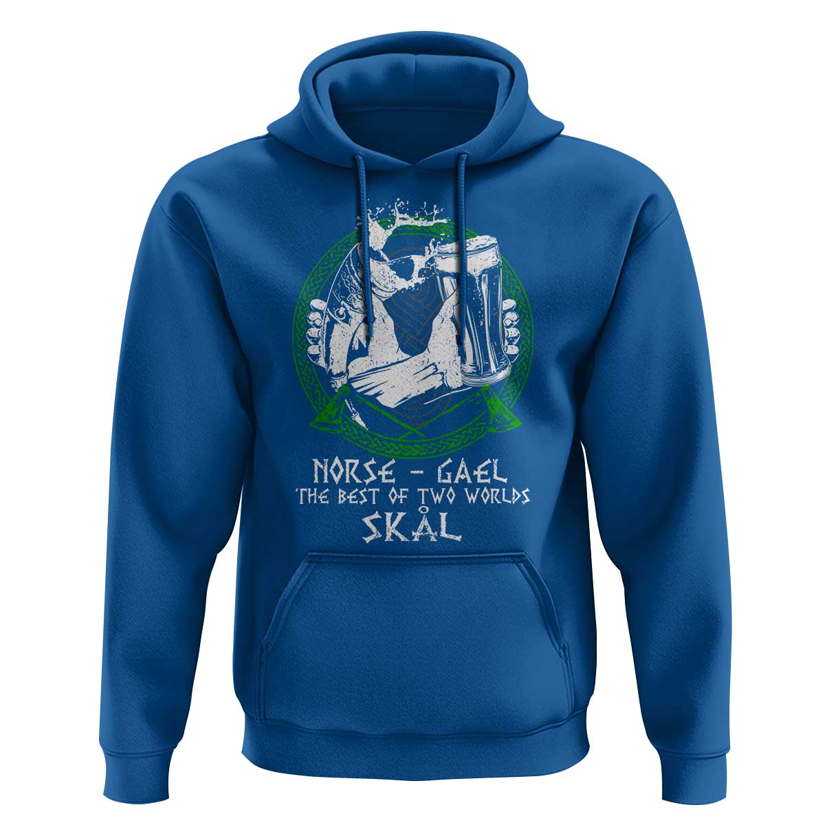 Funny Norse Gael The Best Of Two Worlds Skal Hoodie Irish Viking Beer