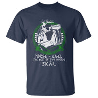 Funny Norse Gael The Best Of Two Worlds Skal T Shirt Irish Viking Beer