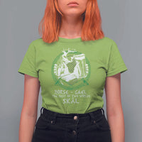 Funny Norse Gael The Best Of Two Worlds Skal T Shirt For Women Irish Viking Beer