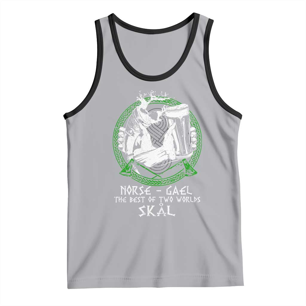 Funny Norse Gael The Best Of Two Worlds Skal Tank Top Irish Viking Beer