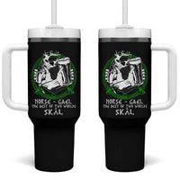 Funny Norse Gael The Best Of Two Worlds Skal Tumbler With Handle Irish Viking Beer - Wonder Print Shop