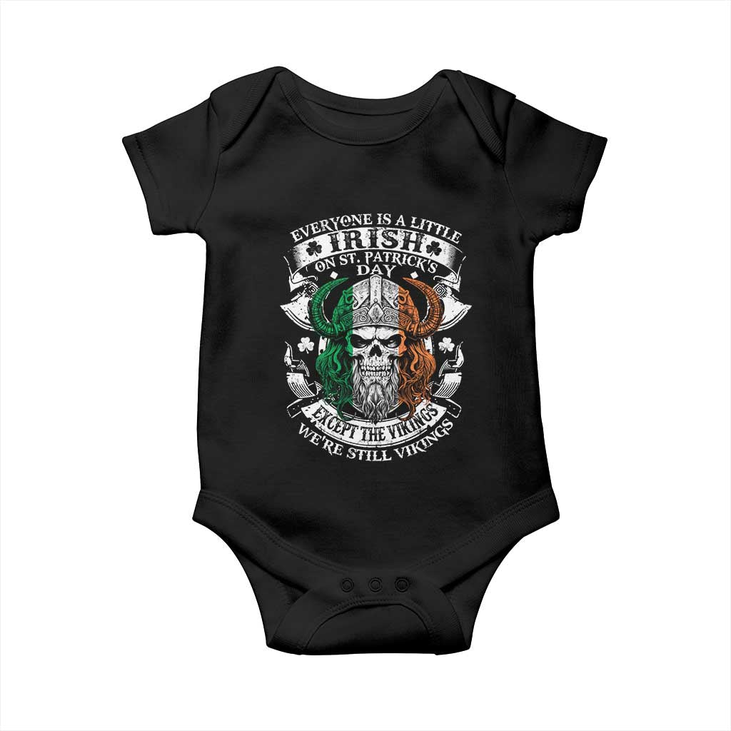 Funny Irish Viking Baby Onesie Everyone Is A Little Irish On St Patrick's Day