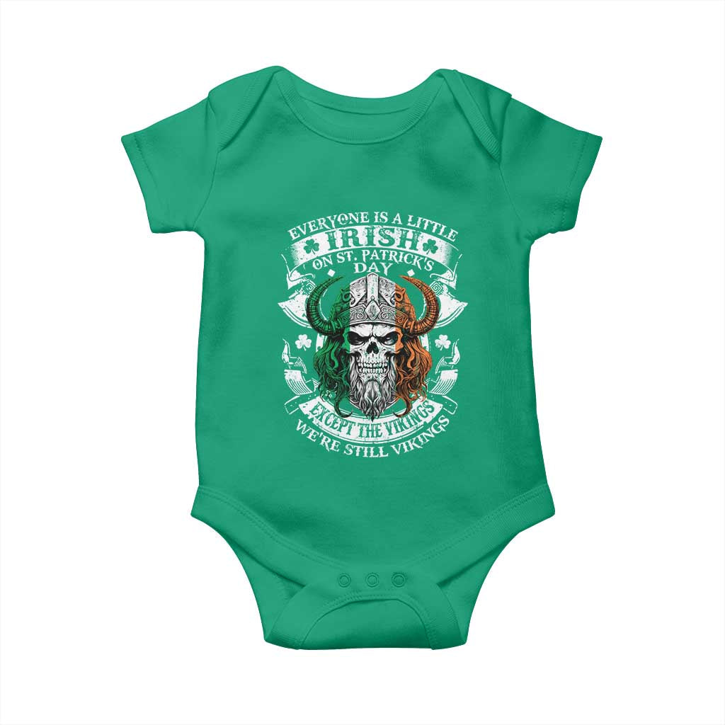 Funny Irish Viking Baby Onesie Everyone Is A Little Irish On St Patrick's Day