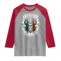 Funny Irish Viking Raglan Shirt Everyone Is A Little Irish On St Patrick's Day
