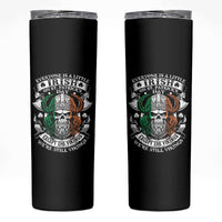 Funny Irish Viking Skinny Tumbler Everyone Is A Little Irish On St Patrick's Day