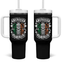 Funny Irish Viking Tumbler With Handle Everyone Is A Little Irish On St Patrick's Day