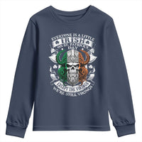 Funny Irish Viking Youth Sweatshirt Everyone Is A Little Irish On St Patrick's Day