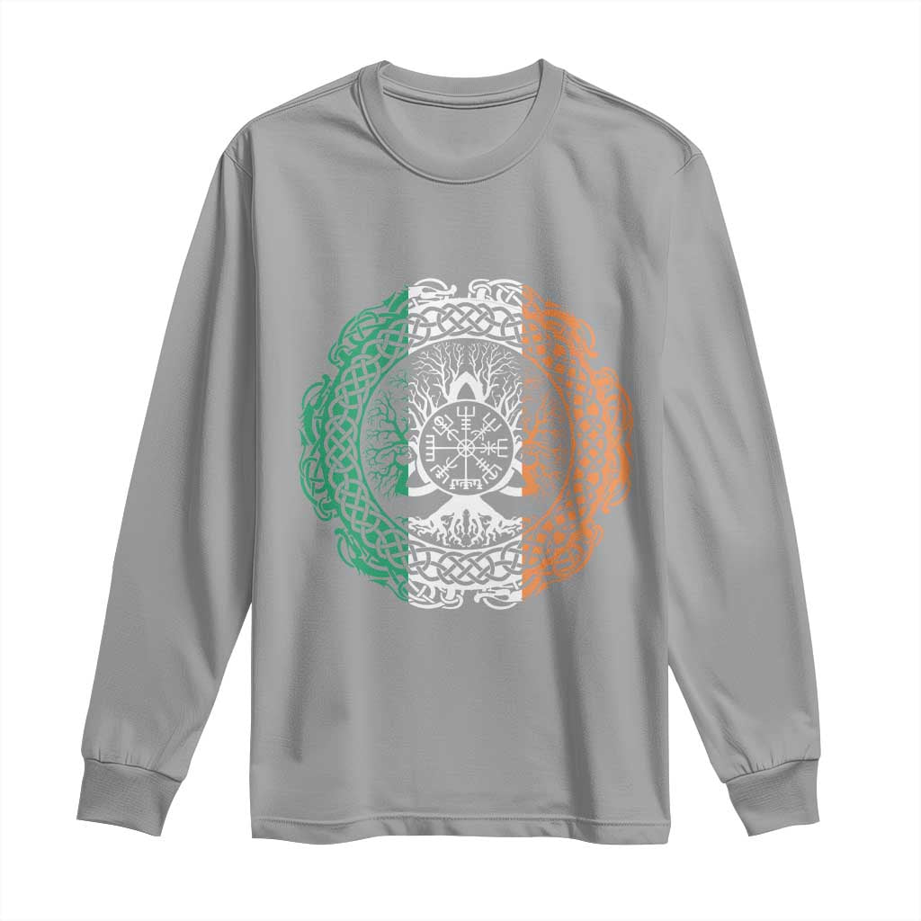 Norse Gaels Viking Yggdrasil Awe Tree Long Sleeve Shirt Irish St Patricks Day