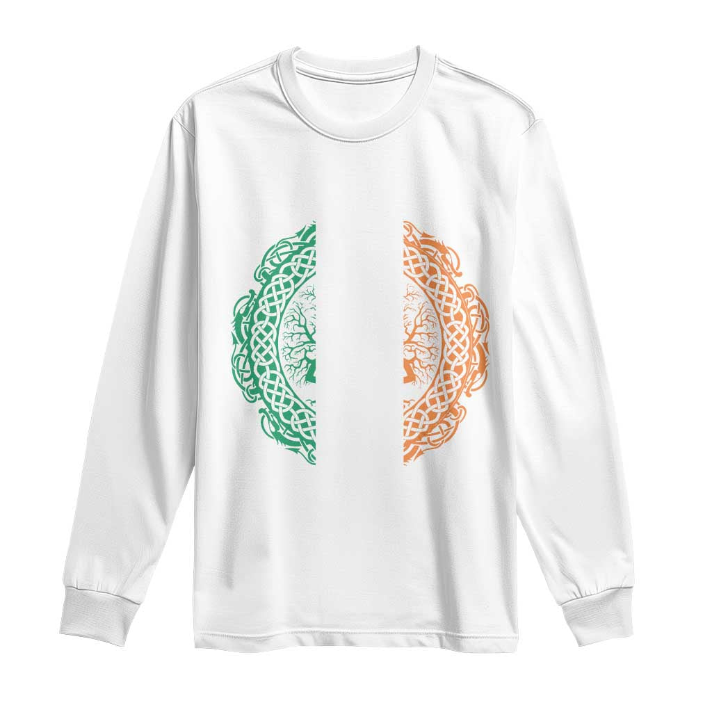 Norse Gaels Viking Yggdrasil Awe Tree Long Sleeve Shirt Irish St Patricks Day
