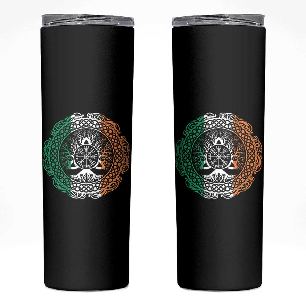 Norse Gaels Viking Yggdrasil Awe Tree Skinny Tumbler Irish St Patricks Day
