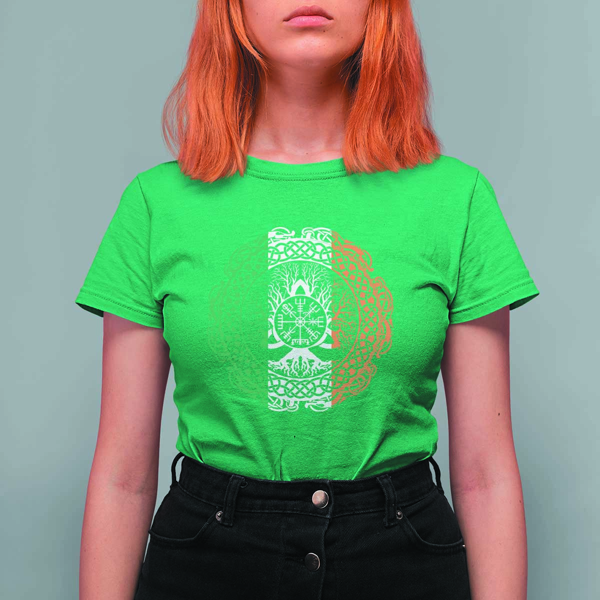 Norse Gaels Viking Yggdrasil Awe Tree T Shirt For Women Irish St Patricks Day