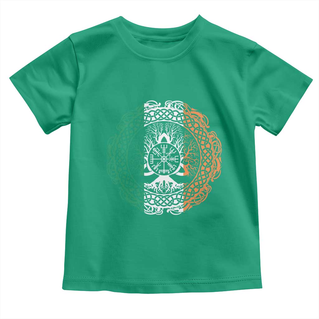 Norse Gaels Viking Yggdrasil Awe Tree Toddler T Shirt Irish St Patricks Day