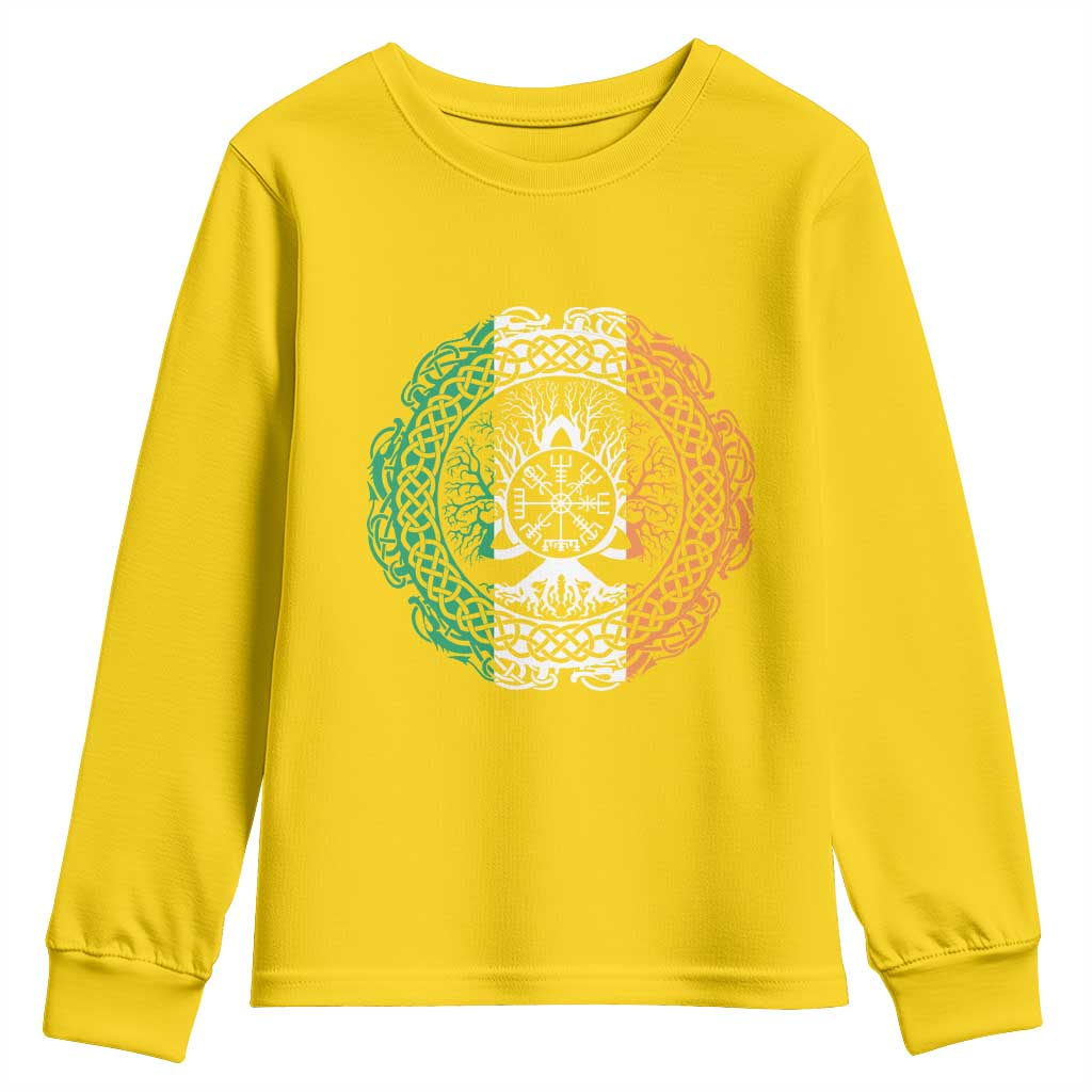 Norse Gaels Viking Yggdrasil Awe Tree Youth Sweatshirt Irish St Patricks Day