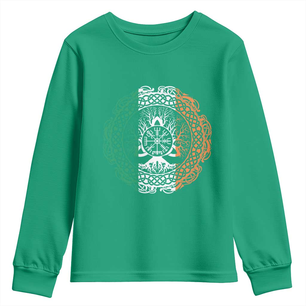 Norse Gaels Viking Yggdrasil Awe Tree Youth Sweatshirt Irish St Patricks Day