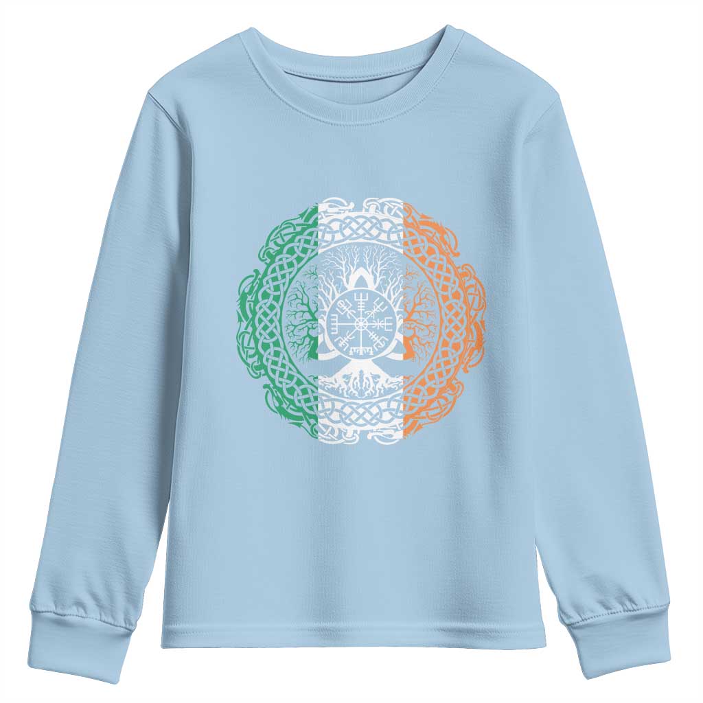 Norse Gaels Viking Yggdrasil Awe Tree Youth Sweatshirt Irish St Patricks Day