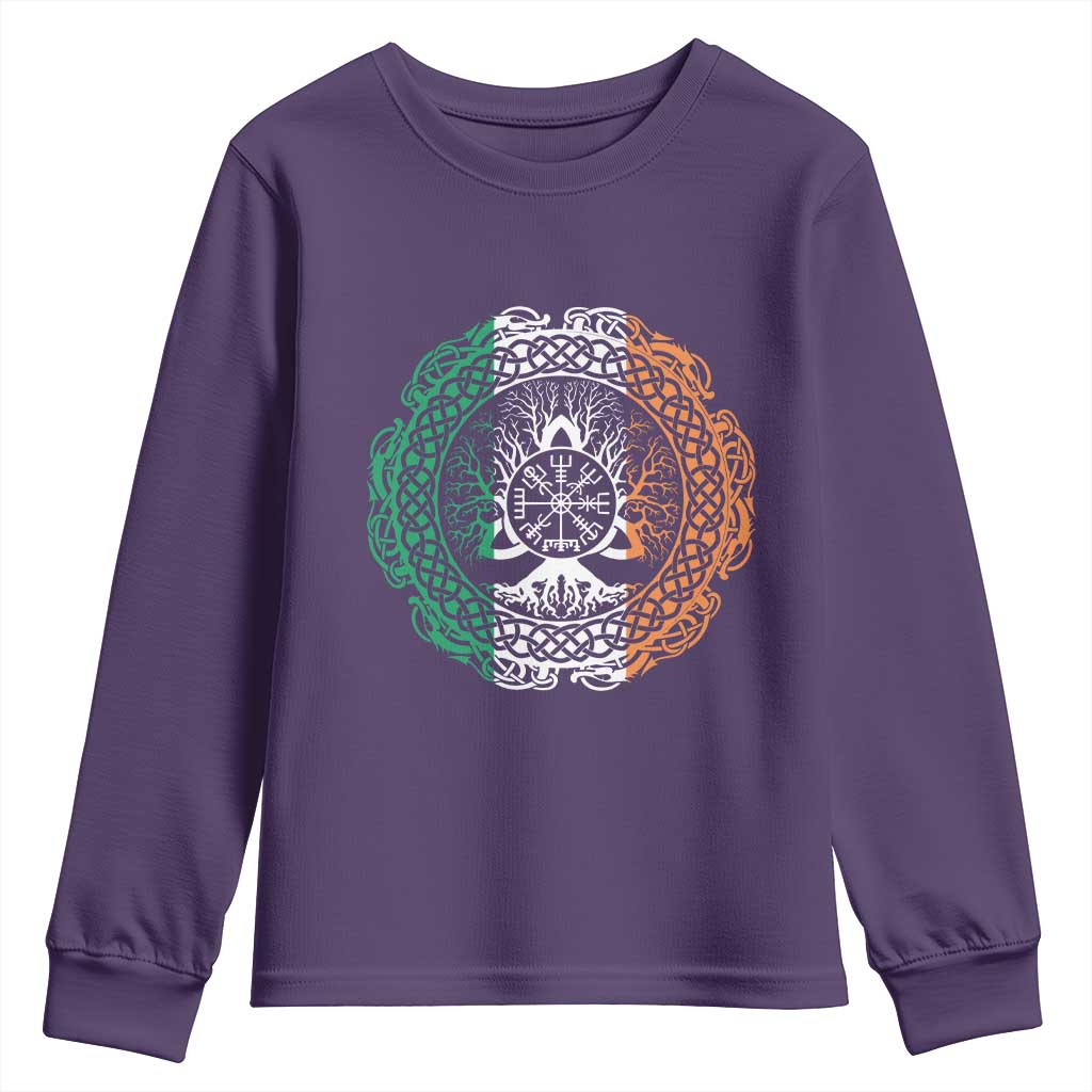 Norse Gaels Viking Yggdrasil Awe Tree Youth Sweatshirt Irish St Patricks Day