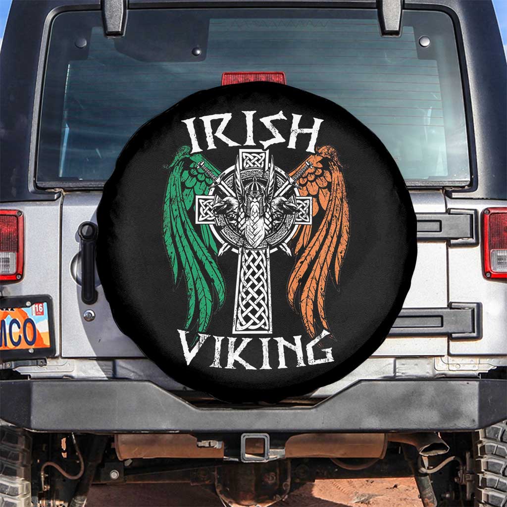 Irish Viking Spare Tire Cover Vintage Shamrock Celtic Viking Skull