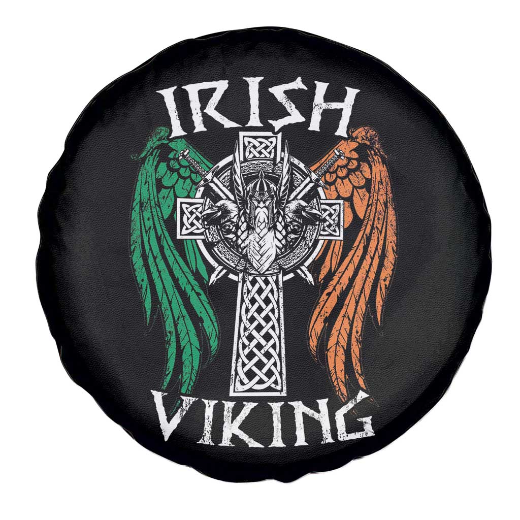 Irish Viking Spare Tire Cover Vintage Shamrock Celtic Viking Skull