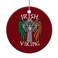 Irish Viking Ceramic Ornament Vintage Shamrock Celtic Viking Skull - Wonder Print Shop