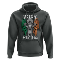 Irish Viking Hoodie Vintage Shamrock Celtic Viking Skull
