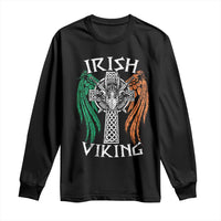 Irish Viking Long Sleeve Shirt Vintage Shamrock Celtic Viking Skull