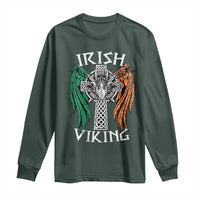 Irish Viking Long Sleeve Shirt Vintage Shamrock Celtic Viking Skull