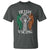 Irish Viking T Shirt Vintage Shamrock Celtic Viking Skull