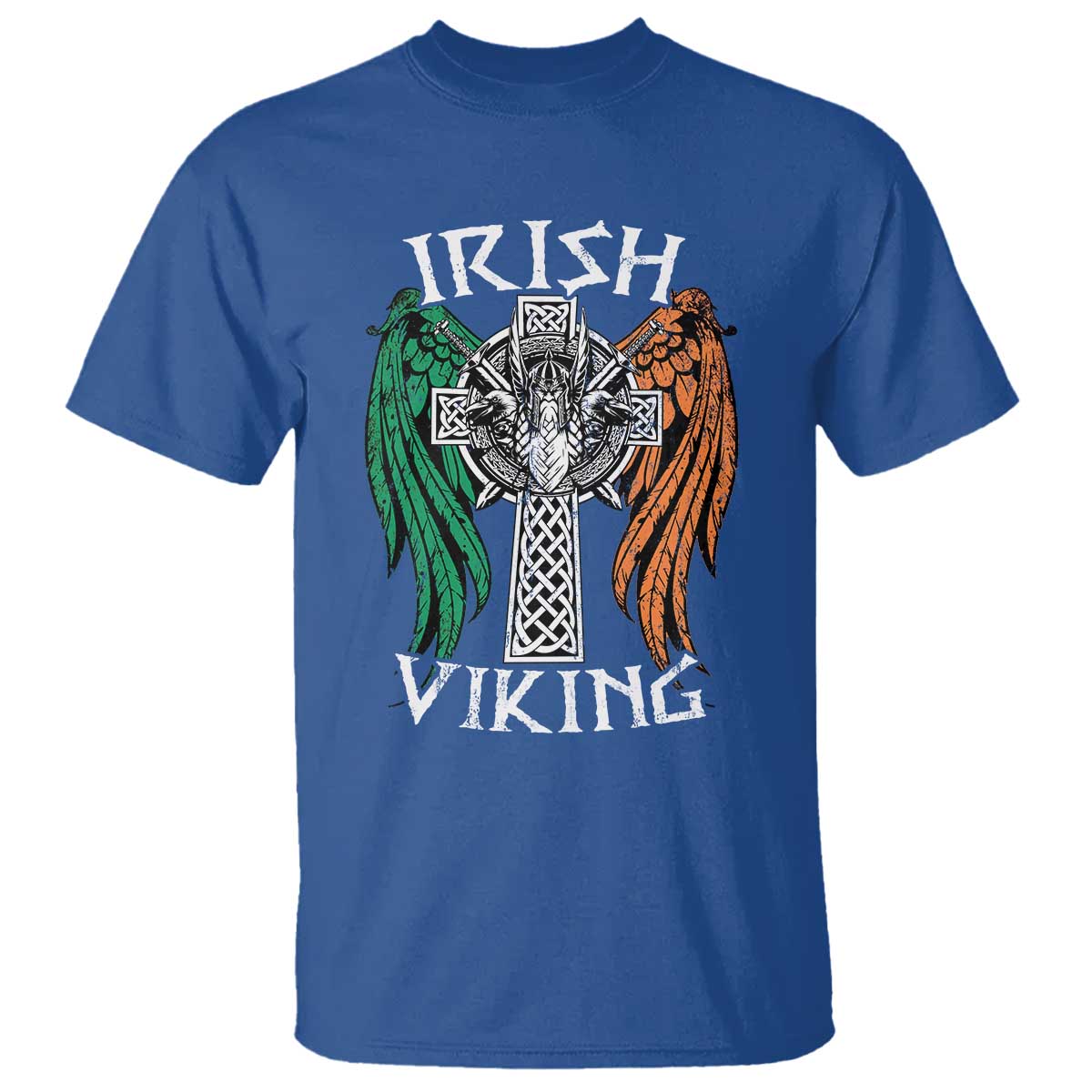 Irish Viking T Shirt Vintage Shamrock Celtic Viking Skull