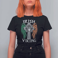 Irish Viking T Shirt For Women Vintage Shamrock Celtic Viking Skull