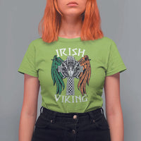 Irish Viking T Shirt For Women Vintage Shamrock Celtic Viking Skull