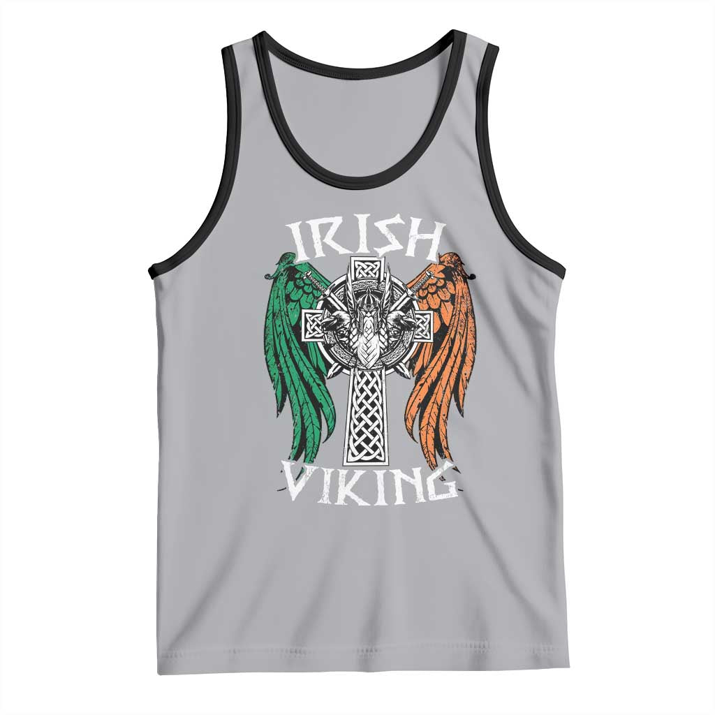 Irish Viking Tank Top Vintage Shamrock Celtic Viking Skull