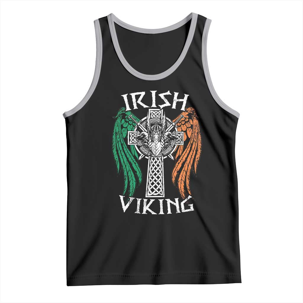 Irish Viking Tank Top Vintage Shamrock Celtic Viking Skull
