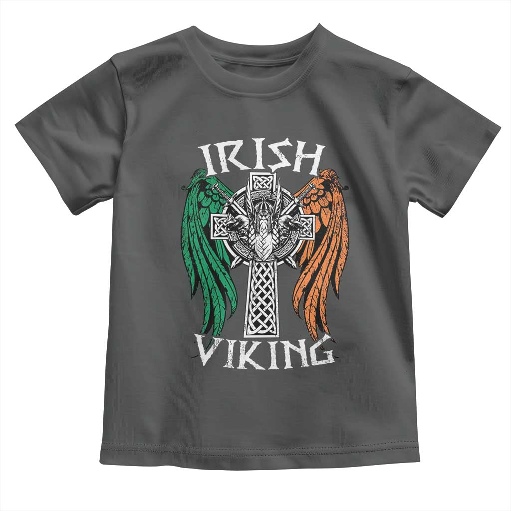 Irish Viking Toddler T Shirt Vintage Shamrock Celtic Viking Skull