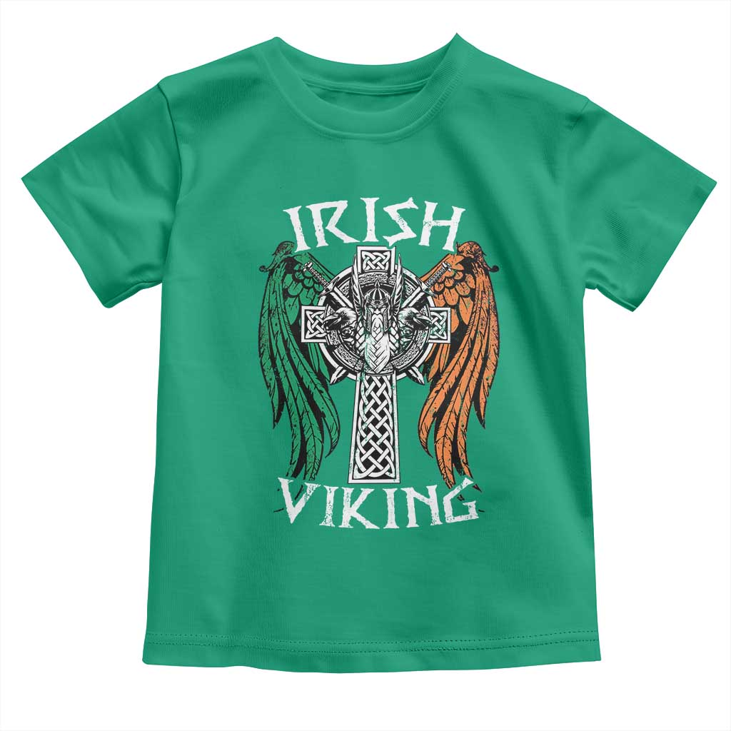Irish Viking Toddler T Shirt Vintage Shamrock Celtic Viking Skull