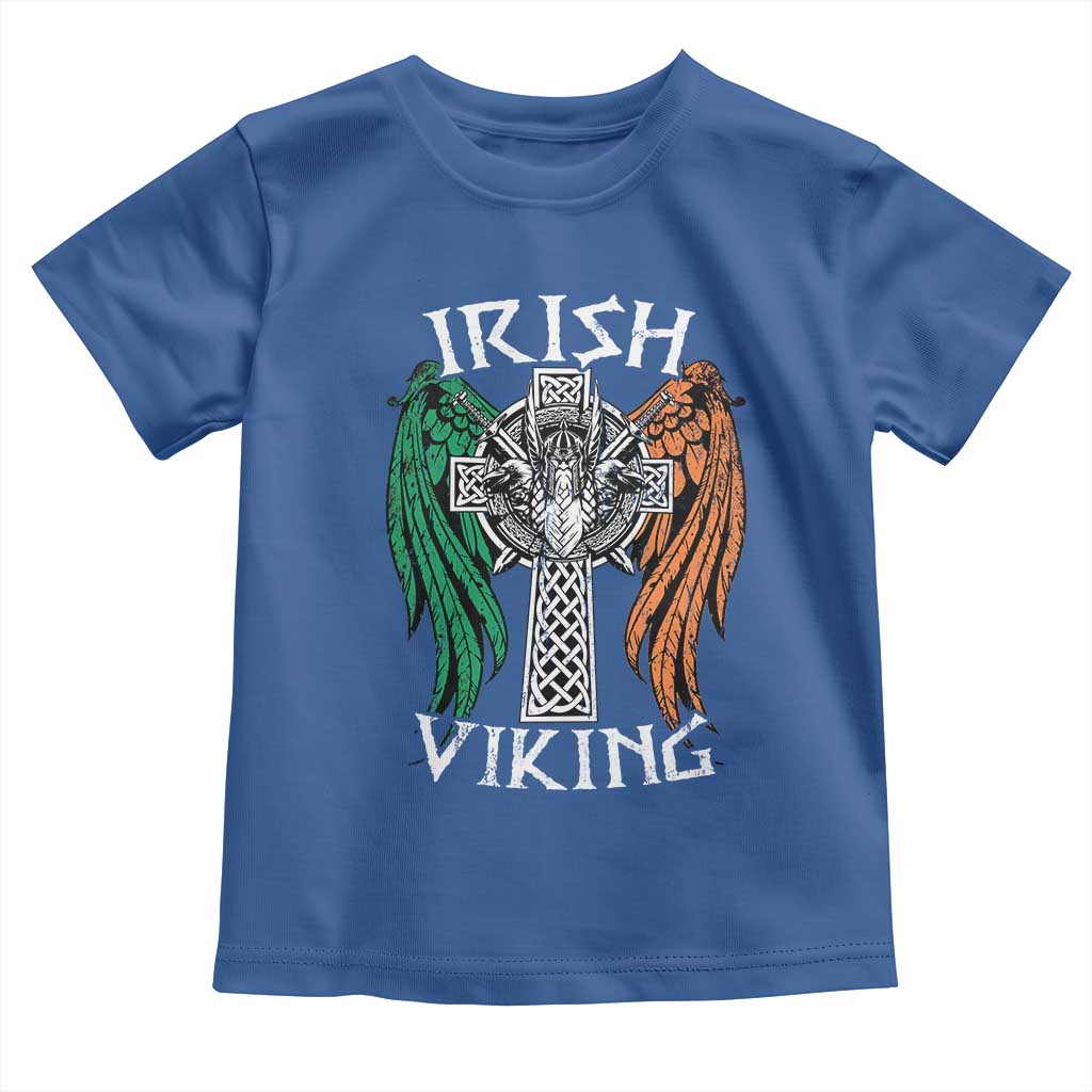 Irish Viking Toddler T Shirt Vintage Shamrock Celtic Viking Skull