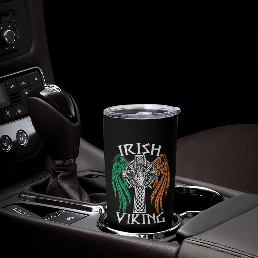 Irish Viking Tumbler Cup Vintage Shamrock Celtic Viking Skull