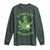 Funny St Patrick's Day Cannabis Weed Long Sleeve Shirt A Wee Bit Highrish Shamrock