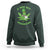 Funny St Patrick's Day Cannabis Weed Sweatshirt A Wee Bit Highrish Shamrock