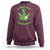 Funny St Patrick's Day Cannabis Weed Sweatshirt A Wee Bit Highrish Shamrock