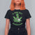 Funny St Patrick's Day Cannabis Weed T Shirt For Women A Wee Bit Highrish Shamrock