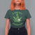 Funny St Patrick's Day Cannabis Weed T Shirt For Women A Wee Bit Highrish Shamrock