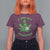 Funny St Patrick's Day Cannabis Weed T Shirt For Women A Wee Bit Highrish Shamrock