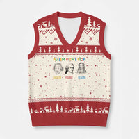 Autism Didn't Stop Einstein Mozart Newton V-Neck Knit Sweater Vest Autism Awareness