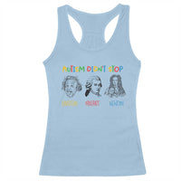 Autism Didn't Stop Einstein Mozart Newton Racerback Tank Top Autism Awareness