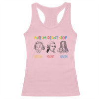 Autism Didn't Stop Einstein Mozart Newton Racerback Tank Top Autism Awareness