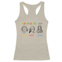 Autism Didn't Stop Einstein Mozart Newton Racerback Tank Top Autism Awareness