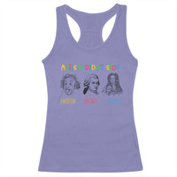 Autism Didn't Stop Einstein Mozart Newton Racerback Tank Top Autism Awareness