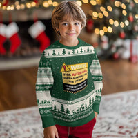 Funny Autism Awareness Dad Ugly Christmas Sweater Warning This Autism Dad Uses His Patience On His Children